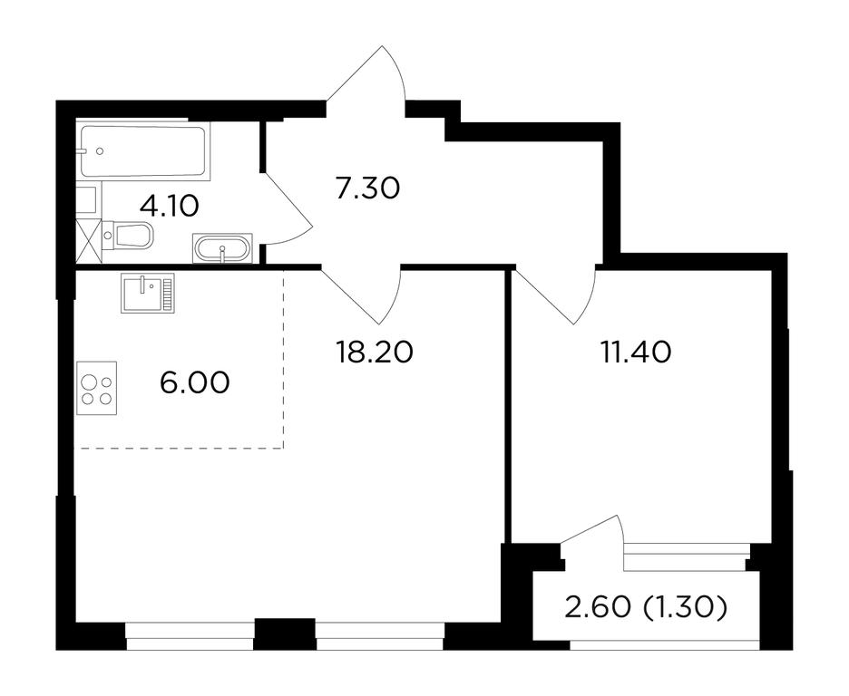 1-BD Apartment Sale, 48.3 sq. m. at Filatov Lug, zhiloy kompleks Filatov Lug, Moskovskiy Settlement, Moscow, Russia #1 1-BD Apartment Sale, 48.3 sq. m. at Filatov Lug, zhiloy kompleks Filatov Lug, Moskovskiy Settlement, Moscow, Russia #1