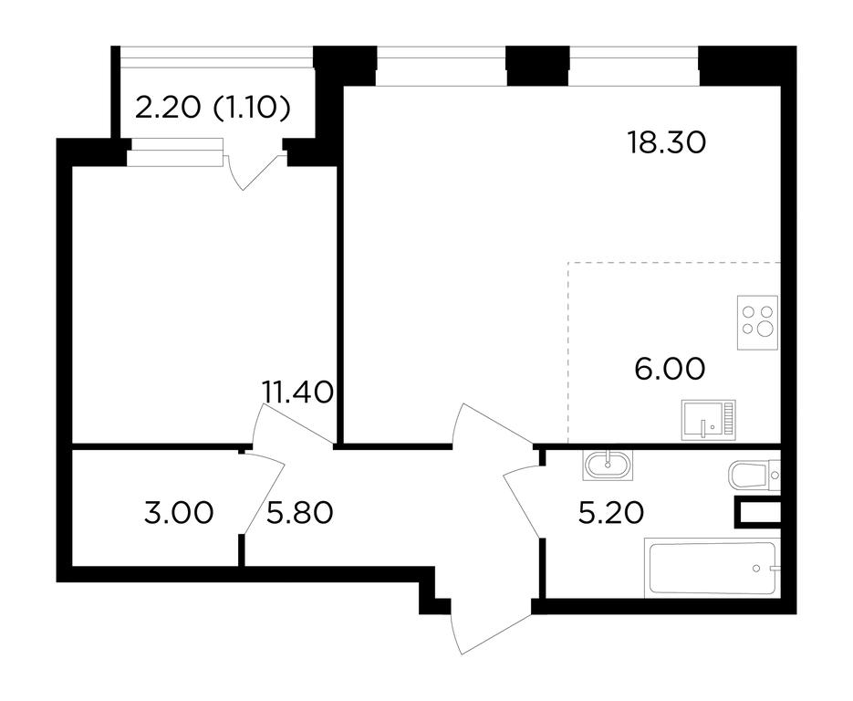 1-BD Apartment Sale, 50.8 sq. m. at Filatov Lug, zhiloy kompleks Filatov Lug, Moskovskiy Settlement, Moscow, Russia #1 1-BD Apartment Sale, 50.8 sq. m. at Filatov Lug, zhiloy kompleks Filatov Lug, Moskovskiy Settlement, Moscow, Russia #1