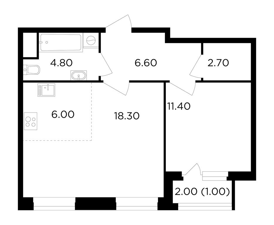 1-BD Apartment Sale, 50.8 sq. m. at Filatov Lug, zhiloy kompleks Filatov Lug, Moskovskiy Settlement, Moscow, Russia #1 1-BD Apartment Sale, 50.8 sq. m. at Filatov Lug, zhiloy kompleks Filatov Lug, Moskovskiy Settlement, Moscow, Russia #1