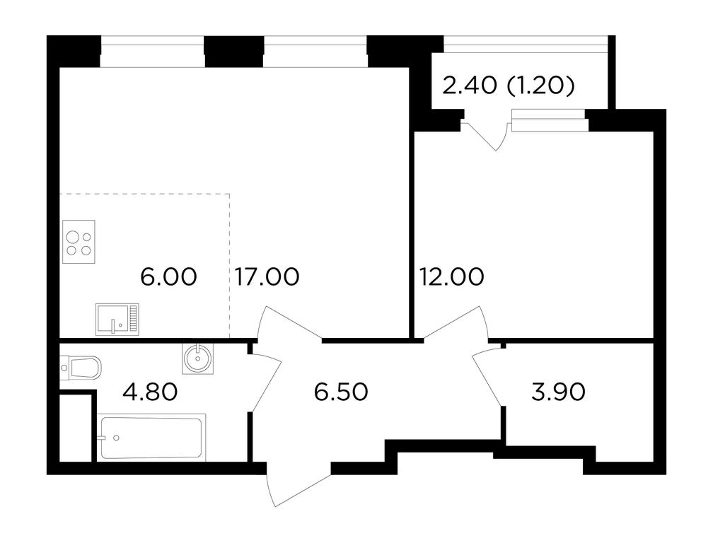 1-BD Apartment Sale, 51.4 sq. m. at Filatov Lug, zhiloy kompleks Filatov Lug, Moskovskiy Settlement, Moscow, Russia #1 1-BD Apartment Sale, 51.4 sq. m. at Filatov Lug, zhiloy kompleks Filatov Lug, Moskovskiy Settlement, Moscow, Russia #1
