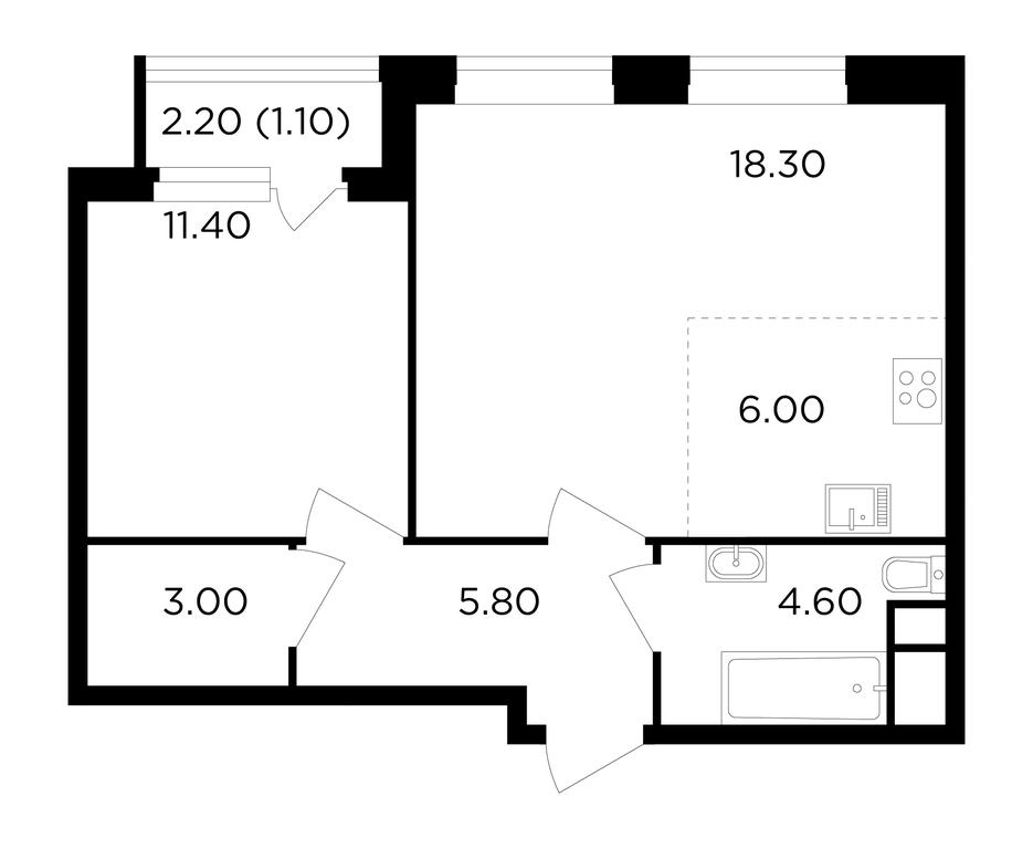 1-BD Apartment Sale, 50.2 sq. m. at Filatov Lug, zhiloy kompleks Filatov Lug, Moskovskiy Settlement, Moscow, Russia #1 1-BD Apartment Sale, 50.2 sq. m. at Filatov Lug, zhiloy kompleks Filatov Lug, Moskovskiy Settlement, Moscow, Russia #1