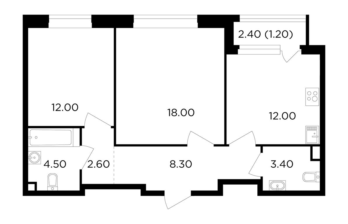 2-BD Apartment Sale, 62 sq. m. at Filatov Lug, zhiloy kompleks Filatov Lug, Moskovskiy Settlement, Moscow, Russia #1 2-BD Apartment Sale, 62 sq. m. at Filatov Lug, zhiloy kompleks Filatov Lug, Moskovskiy Settlement, Moscow, Russia #1