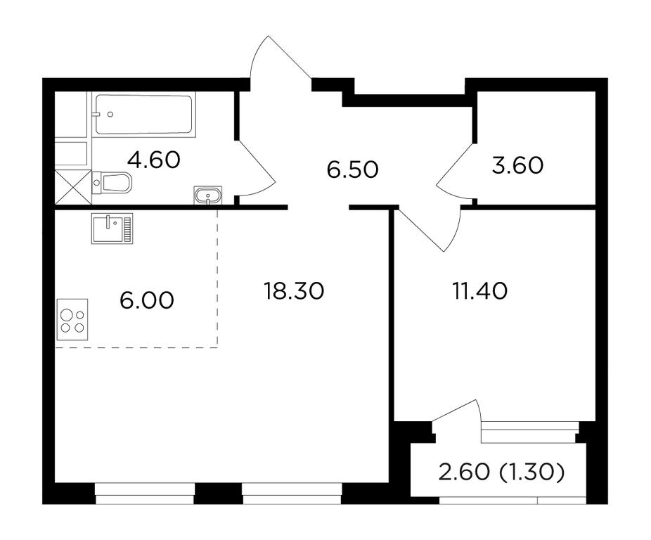 1-BD Apartment Sale, 51.7 sq. m. at Filatov Lug, zhiloy kompleks Filatov Lug, Moskovskiy Settlement, Moscow, Russia #1 1-BD Apartment Sale, 51.7 sq. m. at Filatov Lug, zhiloy kompleks Filatov Lug, Moskovskiy Settlement, Moscow, Russia #1