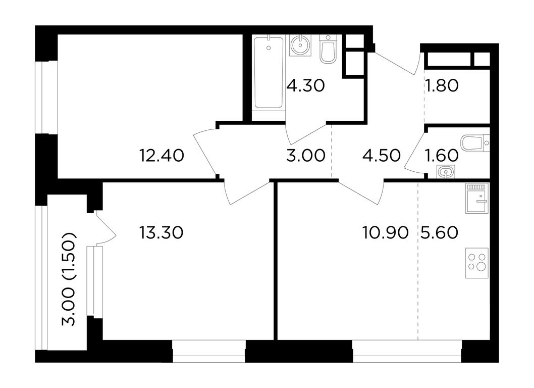 Продажа 2-комн. квартиры, 58,9 м² в ЖК «Филатов Луг», жилой комплекс Филатов Луг, поселение Московский, Москва, Россия #1