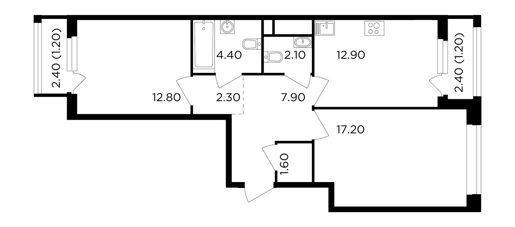Продажа 2-комн. квартиры, 63,6 м² в ЖК «Филатов Луг», жилой комплекс Филатов Луг, поселение Московский, Москва, Россия #1