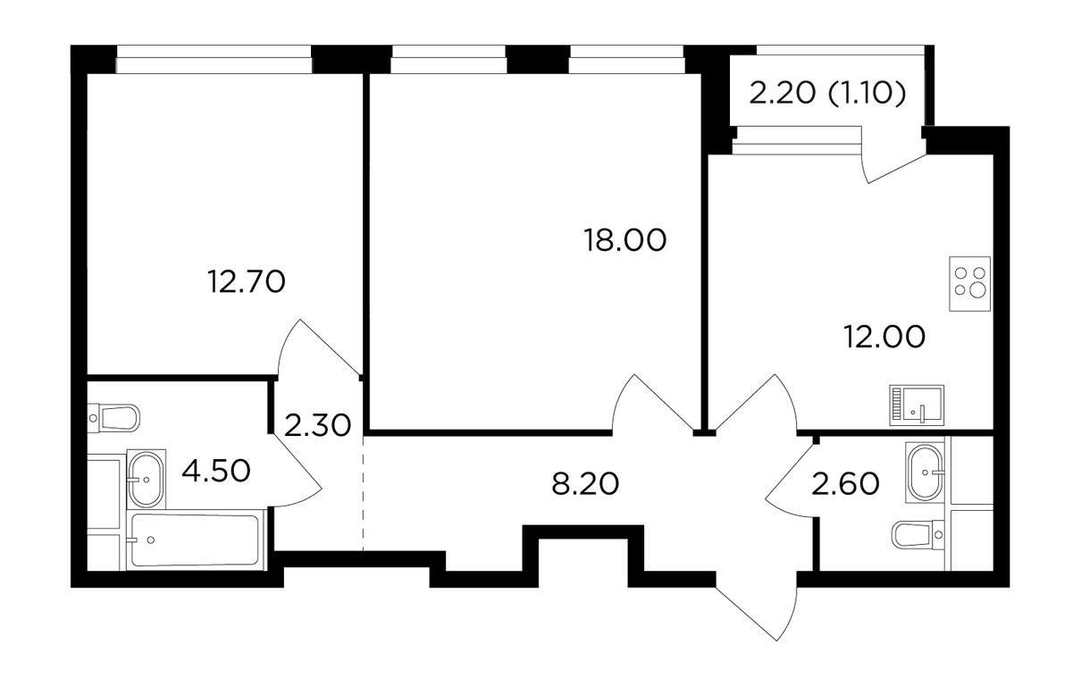 Продажа 2-комн. квартиры, 61,4 м² в ЖК «Филатов Луг», жилой комплекс Филатов Луг, поселение Московский, Москва, Россия #1