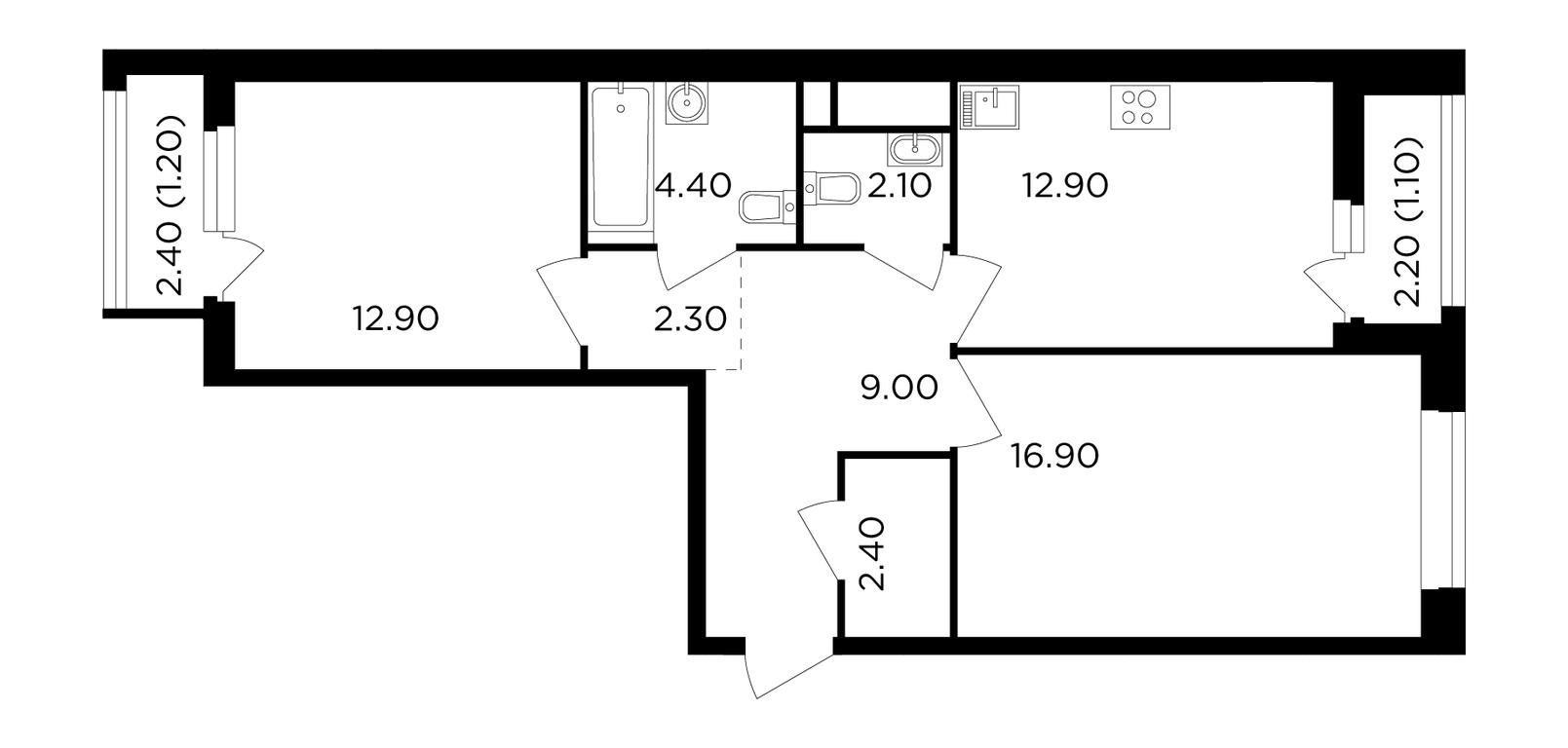 Продажа 2-комн. квартиры, 65,2 м² в ЖК «Филатов Луг», жилой комплекс Филатов Луг, поселение Московский, Москва, Россия #1 Продажа 2-комн. квартиры, 65,2 м² в ЖК «Филатов Луг», жилой комплекс Филатов Луг, поселение Московский, Москва, Россия #1