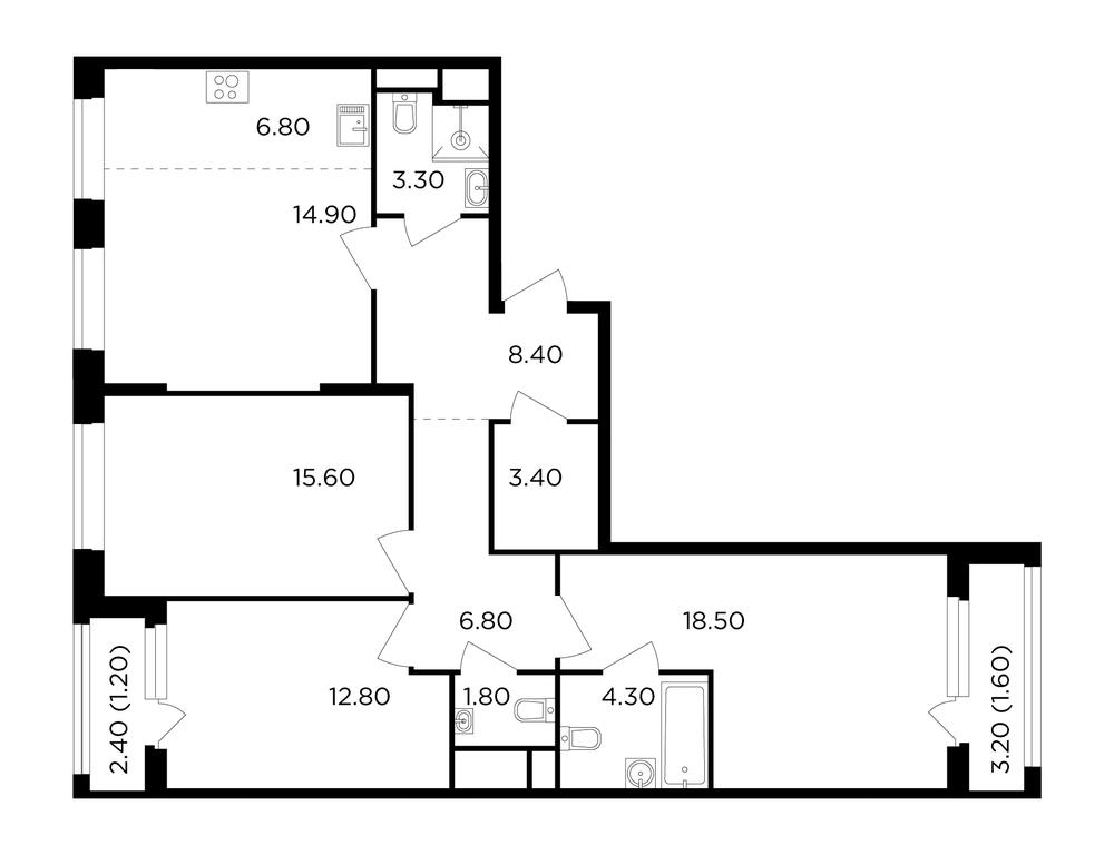 3-BD Apartment Sale, 99.4 sq. m. at Filatov Lug, zhiloy kompleks Filatov Lug, Moskovskiy Settlement, Moscow, Russia #1 3-BD Apartment Sale, 99.4 sq. m. at Filatov Lug, zhiloy kompleks Filatov Lug, Moskovskiy Settlement, Moscow, Russia #1