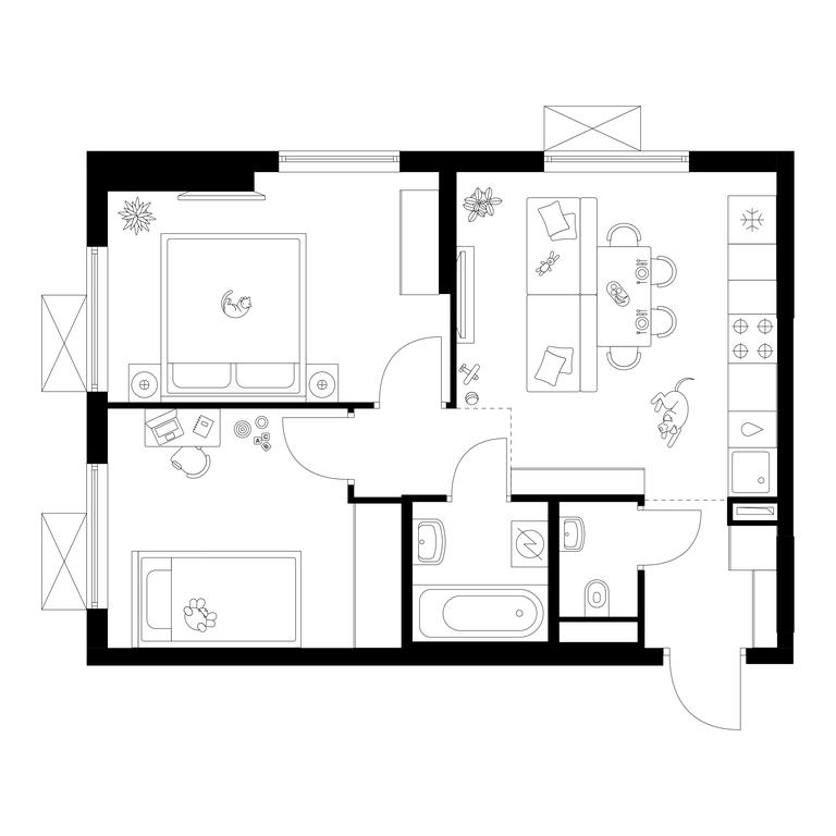 2-BD Apartment Sale, 46.3 sq. m. at Salarevo Park, Salaryevskaya Street, 8к1, Moskovskiy Settlement, Moscow, Russia #1 2-BD Apartment Sale, 46.3 sq. m. at Salarevo Park, Salaryevskaya Street, 8к1, Moskovskiy Settlement, Moscow, Russia #1