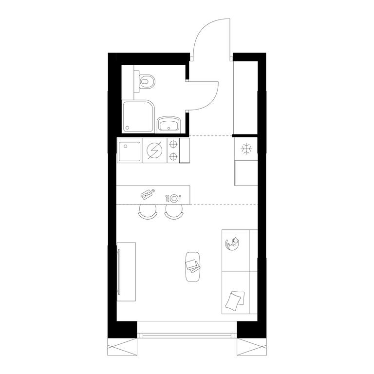 Apartment Sale, 19.9 sq. m. at Plehanova 11, Plekhanova Street, 13с6, Moscow, Russia #1