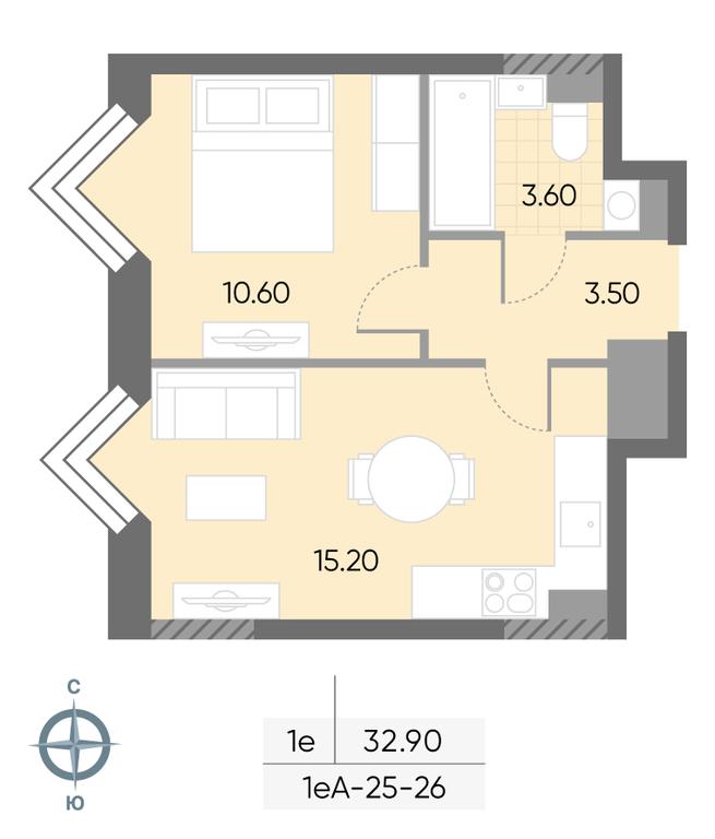 Продажа 1-комн. квартиры, 32,9 м² в ЖК «Вейв (Wave)», улица Борисовские Пруды, 1Б, Москва, Россия #1 Продажа 1-комн. квартиры, 32,9 м² в ЖК «Вейв (Wave)», улица Борисовские Пруды, 1Б, Москва, Россия #1