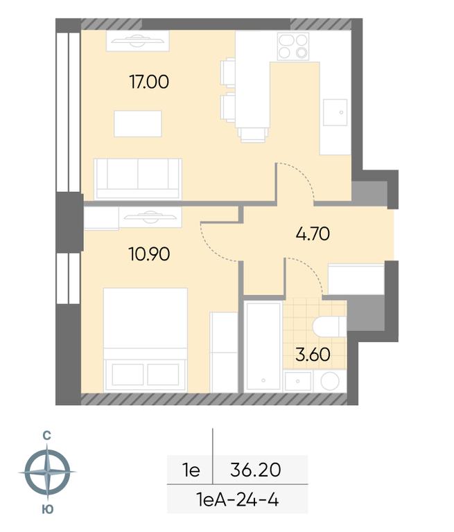 Продажа 1-комн. квартиры, 36,2 м² в ЖК «Вейв (Wave)», улица Борисовские Пруды, 1Б, Москва, Россия #1 Продажа 1-комн. квартиры, 36,2 м² в ЖК «Вейв (Wave)», улица Борисовские Пруды, 1Б, Москва, Россия #1