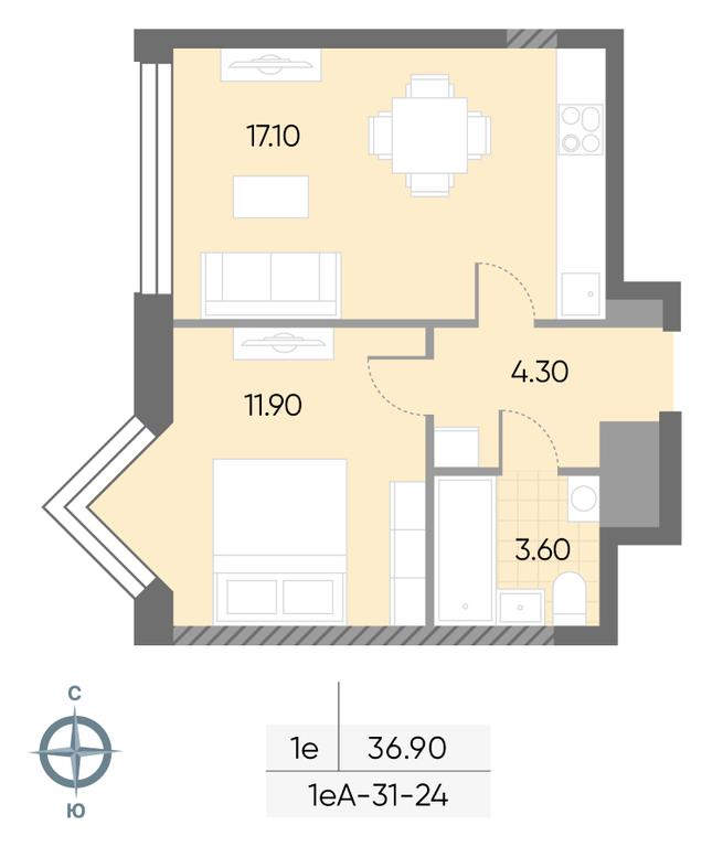 Продажа 1-комн. квартиры, 36,9 м² в ЖК «Вейв (Wave)», улица Борисовские Пруды, 1Б, Москва, Россия #1 Продажа 1-комн. квартиры, 36,9 м² в ЖК «Вейв (Wave)», улица Борисовские Пруды, 1Б, Москва, Россия #1
