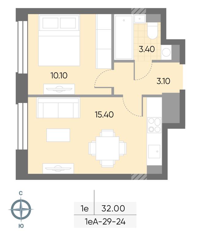 Продажа 1-комн. квартиры, 32 м² в ЖК «Вейв (Wave)», улица Борисовские Пруды, 1Б, Москва, Россия #1 Продажа 1-комн. квартиры, 32 м² в ЖК «Вейв (Wave)», улица Борисовские Пруды, 1Б, Москва, Россия #1