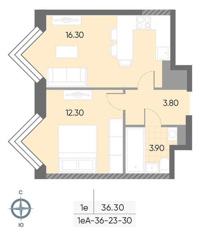 Продажа 1-комн. квартиры, 36,3 м² в ЖК «Вейв (Wave)», улица Борисовские Пруды, 1Б, Москва, Россия #1 Продажа 1-комн. квартиры, 36,3 м² в ЖК «Вейв (Wave)», улица Борисовские Пруды, 1Б, Москва, Россия #1