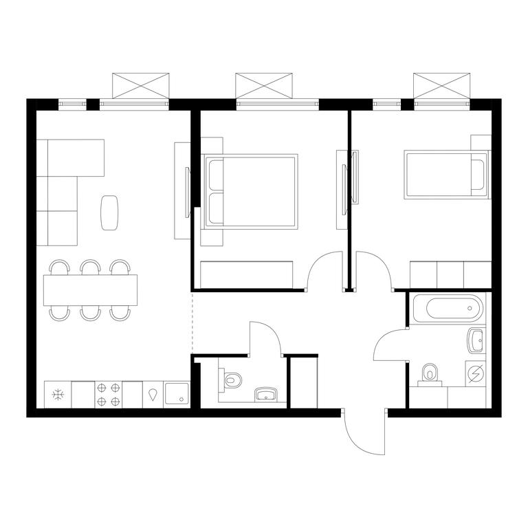 2-BD Apartment Sale, 61 sq. m. at Yauza Park, ulitsa Kolontsova, 4, Mytischi, Moscow Region, Russia #1