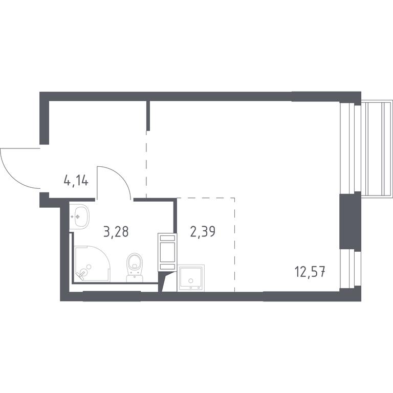 Apartment Sale, 22.38 sq. m. at Rublevskiy Kvartal, Laykovo Green Quarter, zhiloy kompleks Gorod-sobytiye Laykovo, selo Laykovo, Odintsovskiy City District, Moscow Region, Russia #1