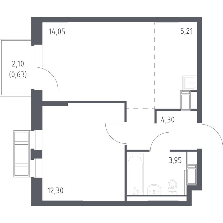 Продажа 1-комн. квартиры, 40,44 м² в ЖК «Рублевский Квартал», квартал Лайково Грин, жилой комплекс Город-событие Лайково, село Лайково, Одинцовский городской округ, Московская область, Россия #1