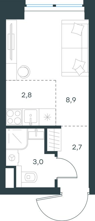 Apartment Sale, 17.4 sq. m. at Level Zvenigorodskaya, 3rd Silikatny Drive, 6к1, Moscow, Russia #1
