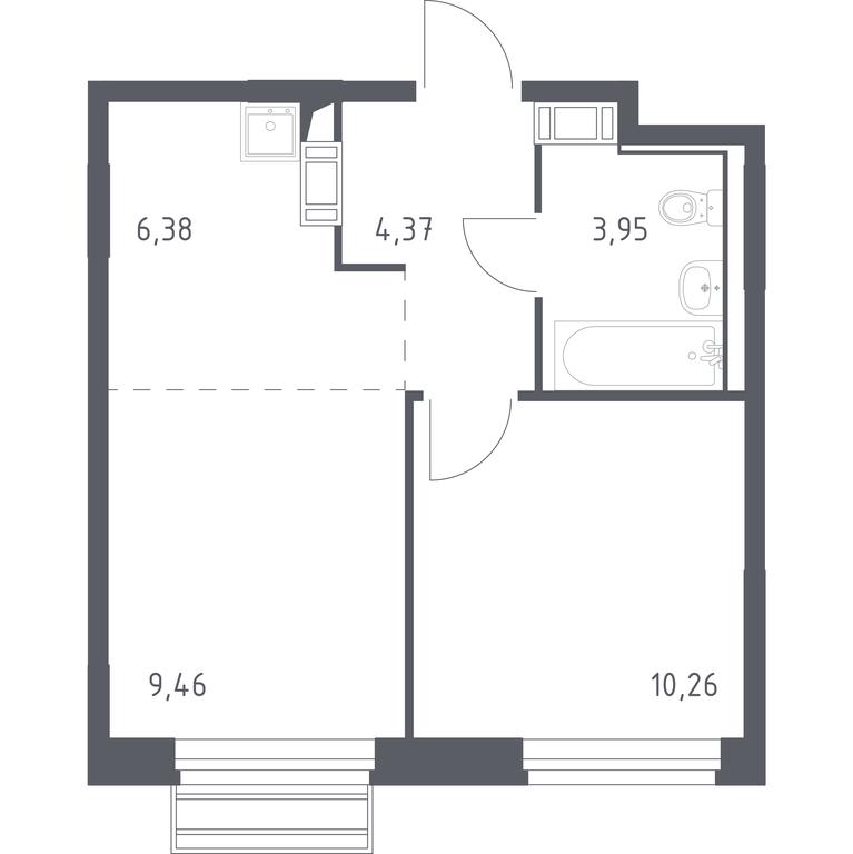 Продажа 1-комн. квартиры, 34,42 м² в ЖК «Рублевский Квартал», квартал Лайково Грин, жилой комплекс Город-событие Лайково, село Лайково, Одинцовский городской округ, Московская область, Россия #1