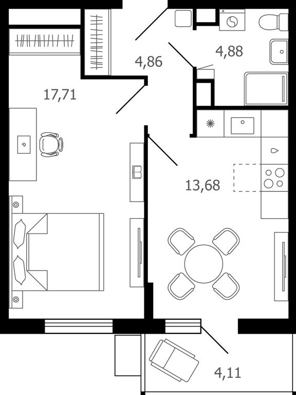 1-BD Apartment Sale, 41.3 sq. m. at Desyatka, Molodyozhnaya Street, 8, Ramenskoye, Moscow Region, Russia #1 1-BD Apartment Sale, 41.3 sq. m. at Desyatka, Molodyozhnaya Street, 8, Ramenskoye, Moscow Region, Russia #1