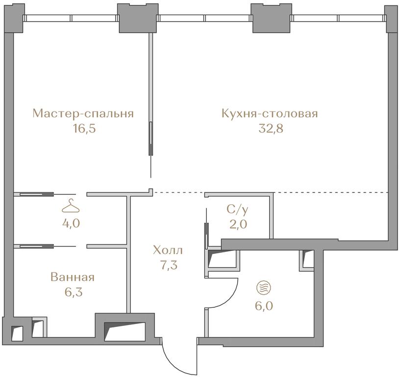 1-BD Apartment Sale, 74.9 sq. m. at Luzhniki Collection, Luzhnetskaya Embankment, 2/4с17, Moscow, Russia #2 1-BD Apartment Sale, 74.9 sq. m. at Luzhniki Collection, Luzhnetskaya Embankment, 2/4с17, Moscow, Russia #2