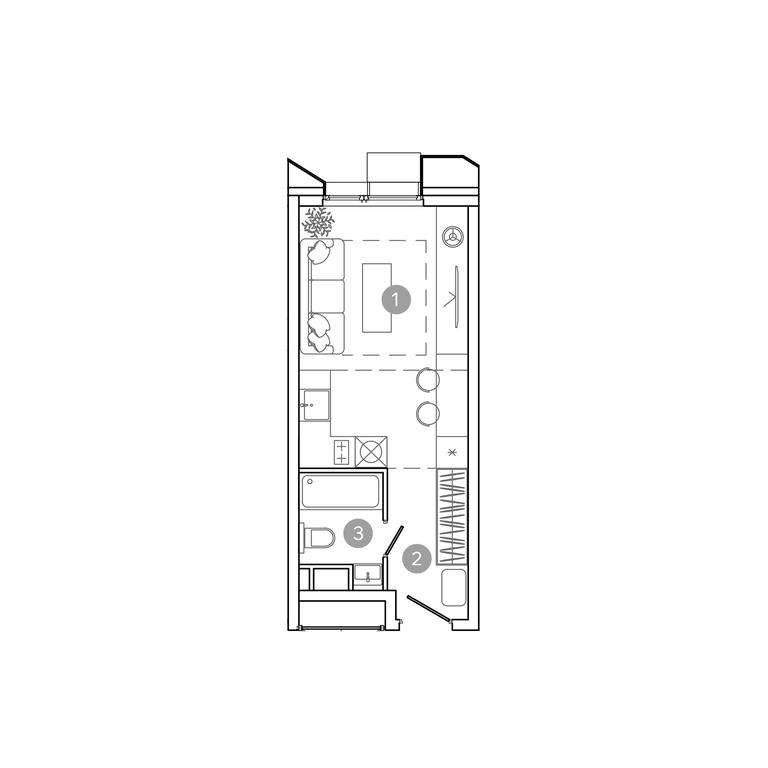 Apartment Sale, 23.6平方米 at UNO.Sokolinaya Gora, 8th Sokolinoy Gory Street, 26, Moscow, Russia #1