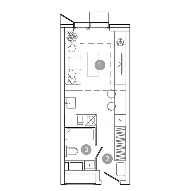 Apartment Sale, 23.6平方米 at UNO.Sokolinaya Gora, 8th Sokolinoy Gory Street, 26, Moscow, Russia #2 Apartment Sale, 23.6平方米 at UNO.Sokolinaya Gora, 8th Sokolinoy Gory Street, 26, Moscow, Russia #2