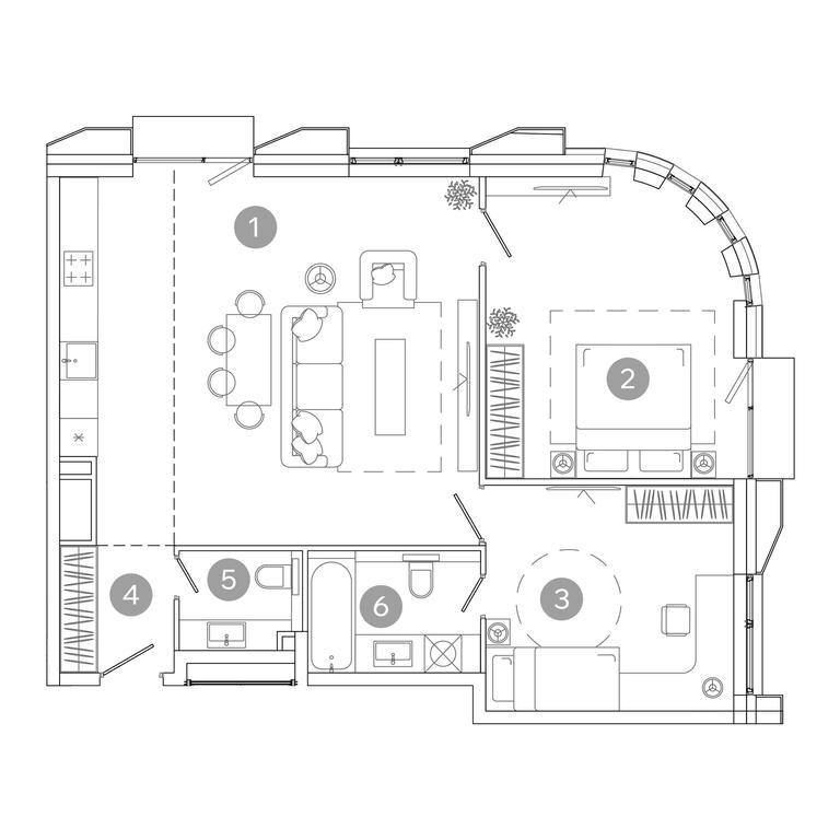 2-BD Apartment Sale, 80.1平方米 at UNO.Sokolinaya Gora, 8th Sokolinoy Gory Street, 26, Moscow, Russia #2 2-BD Apartment Sale, 80.1平方米 at UNO.Sokolinaya Gora, 8th Sokolinoy Gory Street, 26, Moscow, Russia #2