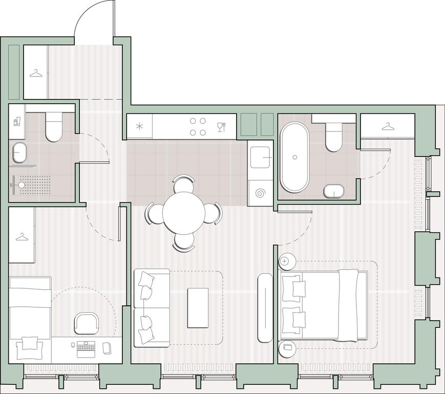 2-BD Apartment Sale, 58.24 sq. m. at Sreda na Kutuzovskom, Ivana Franko Street, Moscow, Russia #1 2-BD Apartment Sale, 58.24 sq. m. at Sreda na Kutuzovskom, Ivana Franko Street, Moscow, Russia #1