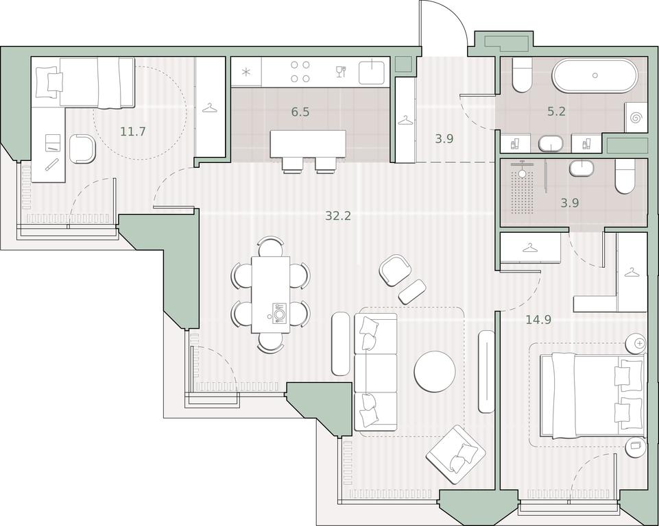 2-BD Apartment Sale, 78.3 sq. m. at Sreda na Lobachevskogo, Ochakovskoye Highway, Moscow, Russia #1 2-BD Apartment Sale, 78.3 sq. m. at Sreda na Lobachevskogo, Ochakovskoye Highway, Moscow, Russia #1