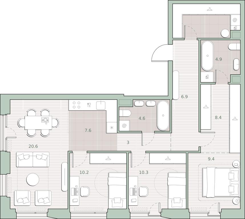 3-BD Apartment Sale, 95 sq. m. at Sreda na Lobachevskogo, Ochakovskoye Highway, Moscow, Russia #1 3-BD Apartment Sale, 95 sq. m. at Sreda na Lobachevskogo, Ochakovskoye Highway, Moscow, Russia #1