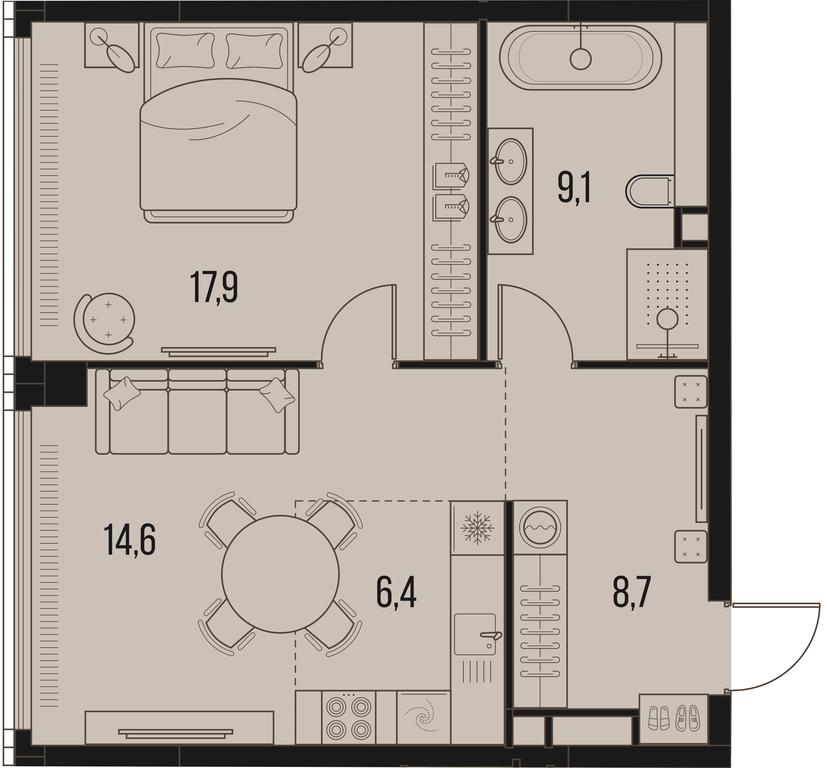 1-BD Apartment Sale, 56.7平方米 at High Life, Letnikovskaya Street, 11/10с1, Moscow, Russia #1 1-BD Apartment Sale, 56.7平方米 at High Life, Letnikovskaya Street, 11/10с1, Moscow, Russia #1