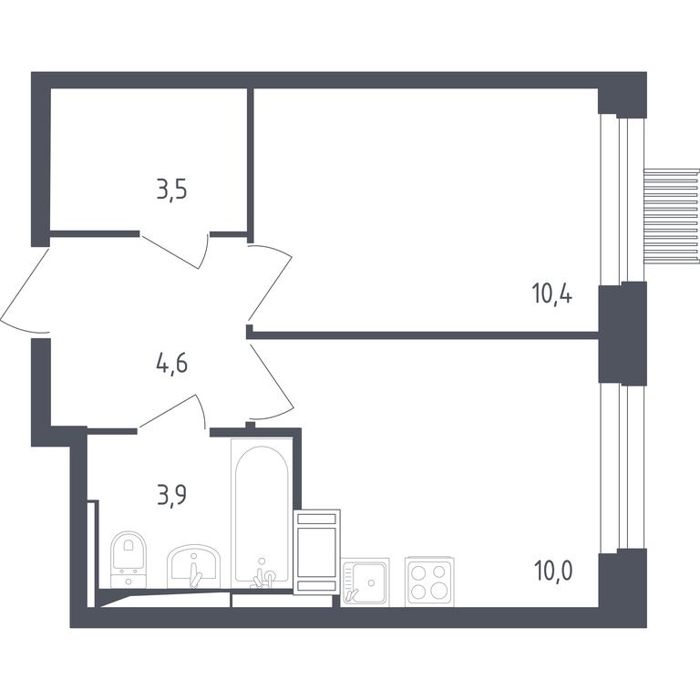 Apartment Sale, 31.7 sq. m. at Mytishchi Park, Silikatnaya ulitsa, 41к3, Mytischi, Moscow Region, Russia #1 Apartment Sale, 31.7 sq. m. at Mytishchi Park, Silikatnaya ulitsa, 41к3, Mytischi, Moscow Region, Russia #1