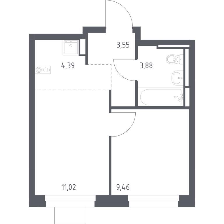 Apartment Sale, 32.3 sq. m. at Pribrezhnyi Park, Pribrezhniy Park Residential Complex, Village of Yam, Domodedovo City District, Moscow Region, Russia #1 Apartment Sale, 32.3 sq. m. at Pribrezhnyi Park, Pribrezhniy Park Residential Complex, Village of Yam, Domodedovo City District, Moscow Region, Russia #1