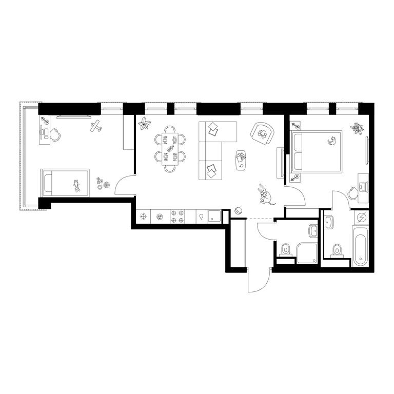 2-BD Apartment Sale, 63.3 sq. m. at Moskvoreche, Kotlyakovskaya Street, Moscow, Russia #1 2-BD Apartment Sale, 63.3 sq. m. at Moskvoreche, Kotlyakovskaya Street, Moscow, Russia #1