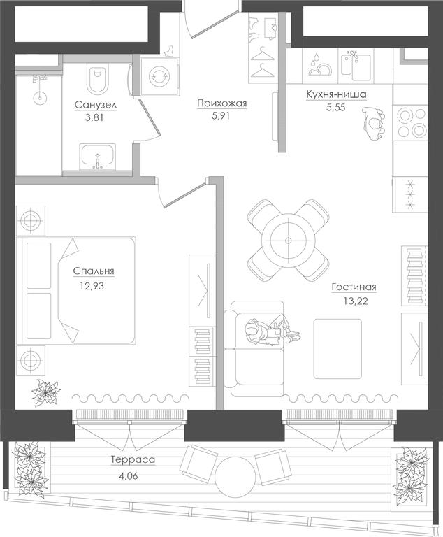 1-BD Apartment Sale, 46.07平方米 at Seliger City, Ilmenskiy Drive, 14к3, Moscow, Russia #1 1-BD Apartment Sale, 46.07平方米 at Seliger City, Ilmenskiy Drive, 14к3, Moscow, Russia #1