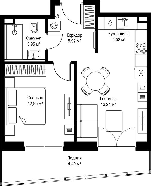 1-BD Apartment Sale, 46.07平方米 at Seliger City, Ilmenskiy Drive, 14к3, Moscow, Russia #2 1-BD Apartment Sale, 46.07平方米 at Seliger City, Ilmenskiy Drive, 14к3, Moscow, Russia #2