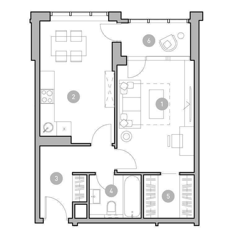 1-BD Apartment Sale, 46.9 sq. m. at UNO.Golovinskie Prudy, Mikhalkovskaya Street, 52, Moscow, Russia #1 1-BD Apartment Sale, 46.9 sq. m. at UNO.Golovinskie Prudy, Mikhalkovskaya Street, 52, Moscow, Russia #1