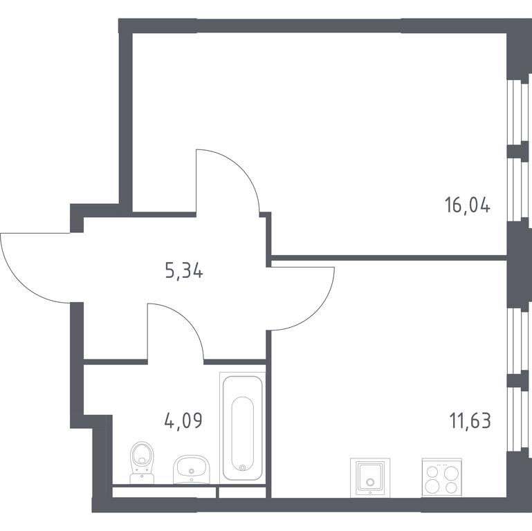 Apartment Sale, 37.1平方米 at Kosmicheskiy kvartal, M.K. Tikhonravova Street, Yubileyniy Microdistrict, Korolyov, Moscow Region, Russia #1 Apartment Sale, 37.1平方米 at Kosmicheskiy kvartal, M.K. Tikhonravova Street, Yubileyniy Microdistrict, Korolyov, Moscow Region, Russia #1