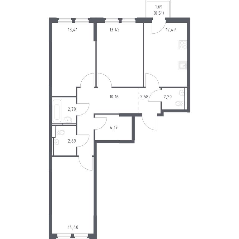 2-BD Apartment Sale, 79.08 sq. m. at Kosmicheskiy kvartal, M.K. Tikhonravova Street, Yubileyniy Microdistrict, Korolyov, Moscow Region, Russia #1 2-BD Apartment Sale, 79.08 sq. m. at Kosmicheskiy kvartal, M.K. Tikhonravova Street, Yubileyniy Microdistrict, Korolyov, Moscow Region, Russia #1