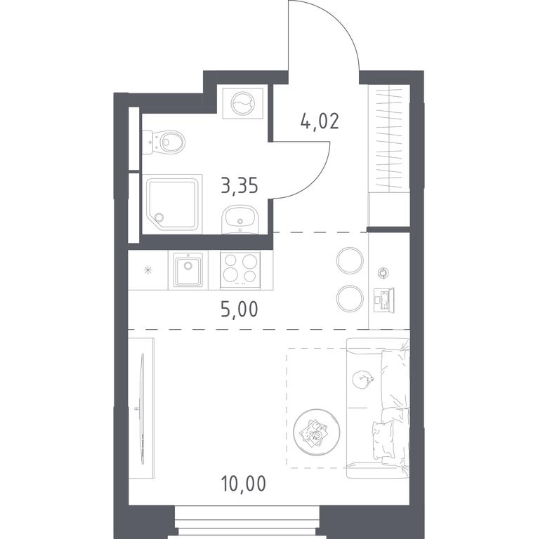 Apartment Sale, 22.37 sq. m. at Kosmicheskiy kvartal, M.K. Tikhonravova Street, Yubileyniy Microdistrict, Korolyov, Moscow Region, Russia #2 Apartment Sale, 22.37 sq. m. at Kosmicheskiy kvartal, M.K. Tikhonravova Street, Yubileyniy Microdistrict, Korolyov, Moscow Region, Russia #2