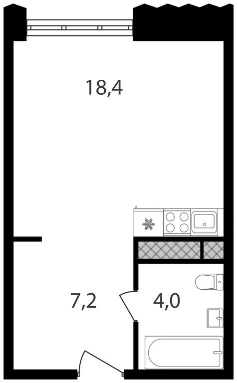 Apartment Sale, 29.6平方米 at Varshavskie Vorota, Varshavskoye Highway, 141, Moscow, Russia #1