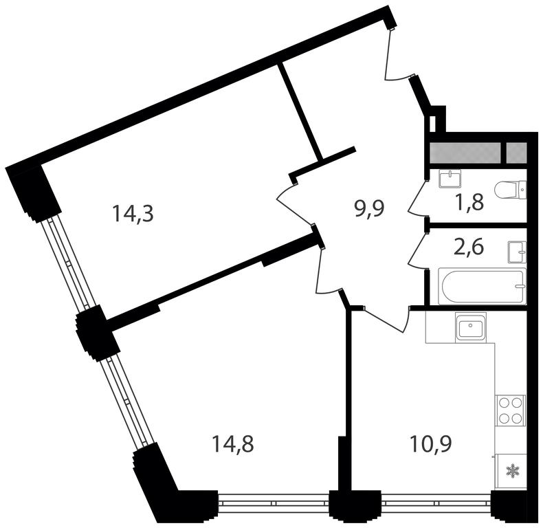 2-BD Apartment Sale, 54.3 sq. m. at Varshavskie Vorota, Varshavskoye Highway, 141, Moscow, Russia #1 2-BD Apartment Sale, 54.3 sq. m. at Varshavskie Vorota, Varshavskoye Highway, 141, Moscow, Russia #1