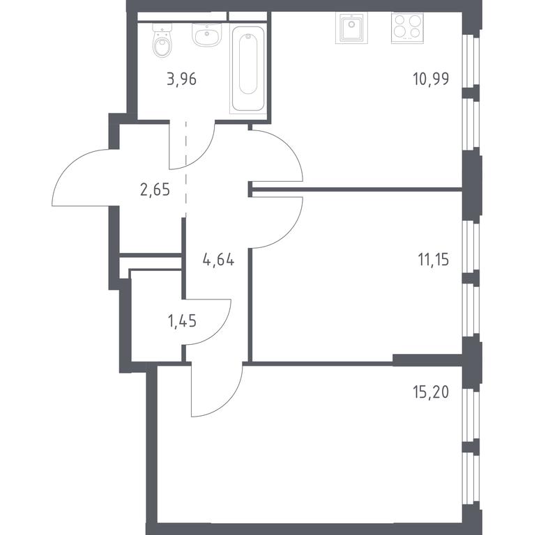 1-BD Apartment Sale, 50.04平方米 at Kosmicheskiy kvartal, M.K. Tikhonravova Street, Yubileyniy Microdistrict, Korolyov, Moscow Region, Russia #1 1-BD Apartment Sale, 50.04平方米 at Kosmicheskiy kvartal, M.K. Tikhonravova Street, Yubileyniy Microdistrict, Korolyov, Moscow Region, Russia #1