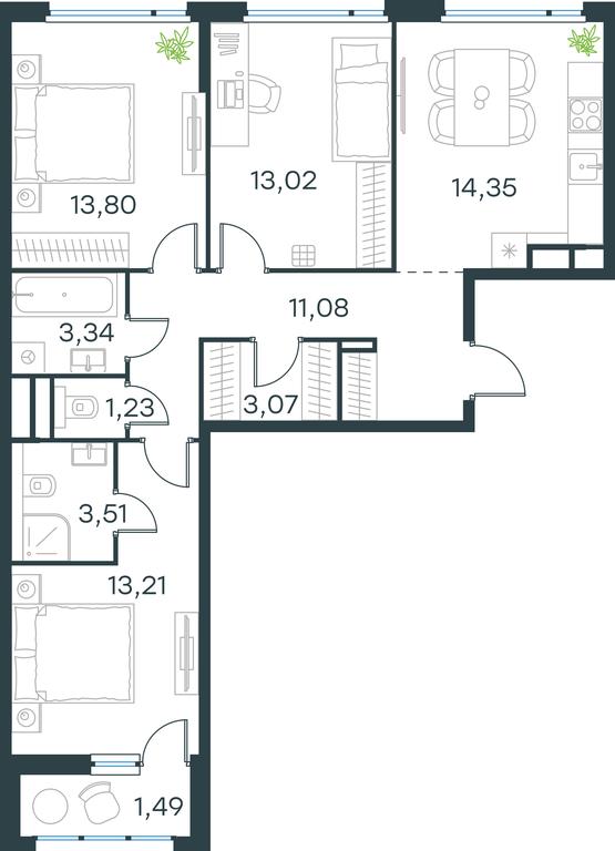 2-BD Apartment Sale, 78.2 sq. m. at Gorod V lesu, Gorod V Lesu Residential Complex, Village of Otradnoye, Krasnogorsk Urban District, Moscow Region, Russia #1 2-BD Apartment Sale, 78.2 sq. m. at Gorod V lesu, Gorod V Lesu Residential Complex, Village of Otradnoye, Krasnogorsk Urban District, Moscow Region, Russia #1