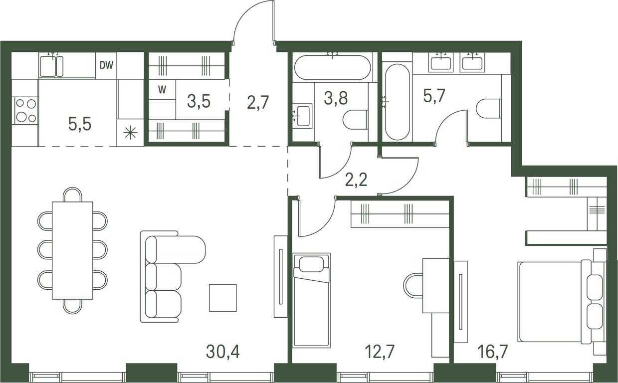 2-BD Apartment Sale, 83.2 sq. m. at Moments, Volokolamskoye Highway, 28, Moscow, Russia #1 2-BD Apartment Sale, 83.2 sq. m. at Moments, Volokolamskoye Highway, 28, Moscow, Russia #1