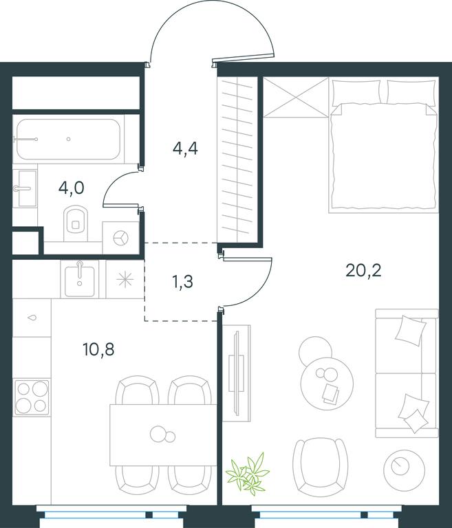 Apartment Sale, 40.7 sq. m. at Level Nizhegorodskaja, Perovskoye Highway, 21с1, Moscow, Russia #1 Apartment Sale, 40.7 sq. m. at Level Nizhegorodskaja, Perovskoye Highway, 21с1, Moscow, Russia #1