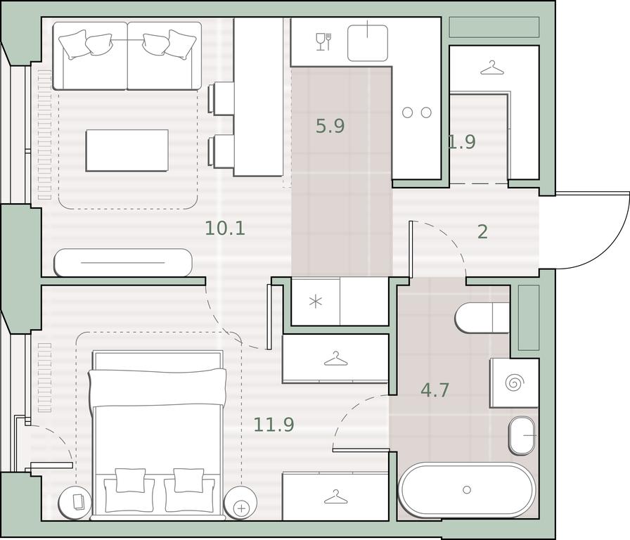 1-BD Apartment Sale, 36.5平方米 at Sreda na Lobachevskogo, Ochakovskoye Highway, Moscow, Russia #1 1-BD Apartment Sale, 36.5平方米 at Sreda na Lobachevskogo, Ochakovskoye Highway, Moscow, Russia #1