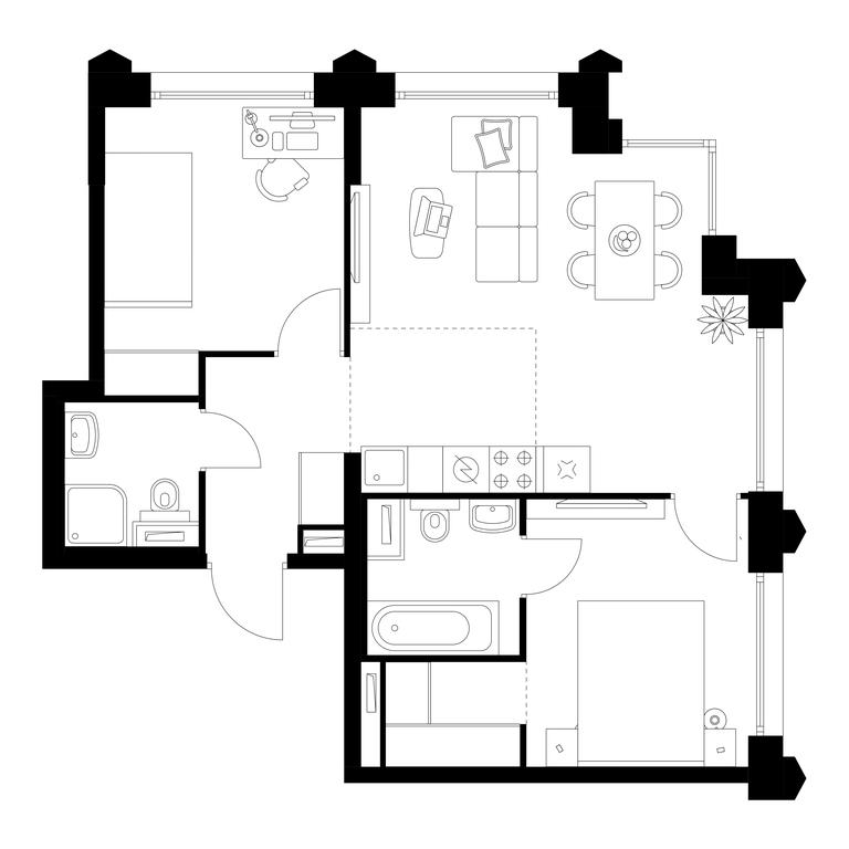 2-BD Apartment Sale, 56.3 sq. m. at Businovskiy Park, Izhorskaya Street, 6с5, Moscow, Russia #1 2-BD Apartment Sale, 56.3 sq. m. at Businovskiy Park, Izhorskaya Street, 6с5, Moscow, Russia #1